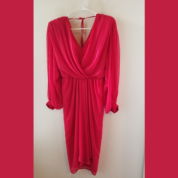 Wayne Clark Aline Marelle LS Cocktail Dress Sz 4 - Picture 5 of 5